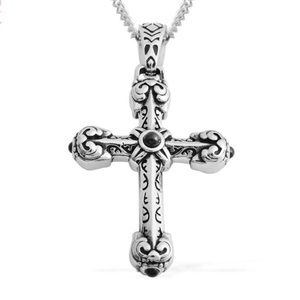 Chroma Cross Pendant Necklace in Stainless Steel
